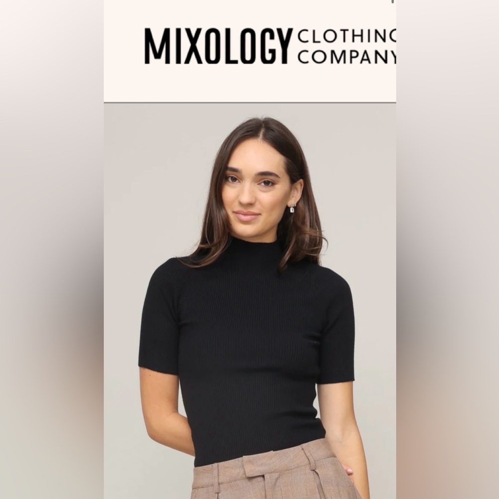 Rebecca Ribbed Mock Neck Sweater